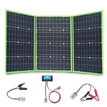 Xinpuguang Zīmola 150w 20v mono saules panelis elastīgi salokāms 50w*3 mājas lādētājs komplektā kontrolieris 5v usb par 12v akumulatora ķīna