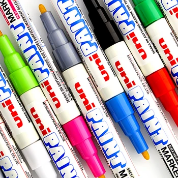 12colors UNI PX-21 Pastāvīgu Marķieri, Pildspalvas, Eļļas Krāsas Ūdensizturīgs Rakstot uz Metāla, Stikla, Auduma Riepas Grafiti Krāsu Marķieri Pildspalvas