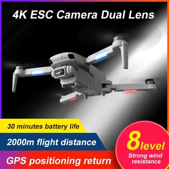 F8 GPS Dūkoņa 4K Professional ar Dual Camera 5Km Garas Distances Brushless 30 minūtēm 5G WiFi FPV Salokāms Quadcopter Dron PK SG906