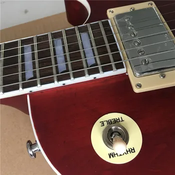 Augstas kvalitātes roku-matēta optisko ģitāra, top kļavu liesmu, elektrisko ģitāru, sarkankoks sērija, bezmaksas piegāde