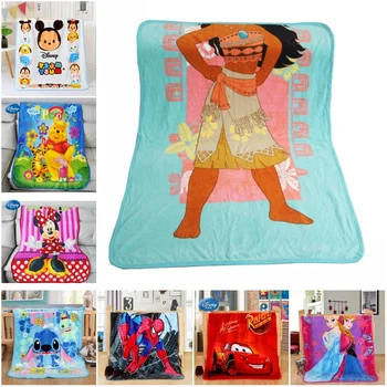 Disney Mīksto Princese Moana Pua Krīklis Blue Hawaii Dūriens Segas Meitenēm, Zēniem, Bērniem, Dāvanu Mest 100x140cm par guļamdīvāns