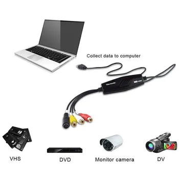 DIGITNOW! Video Uztveršanas Kartes Nodošanu VHS, Hi8 Ciparu DVD Windows 10/Mac, Video Grabber ar Scart/AV Adapteri