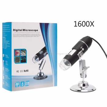 1600X USB Digitālā Mikroskopa Kamera Endoskopu 8LED Lupa ar Metāla Statīvs 6 Stype, lai izvēlēties J21 19 Dropship