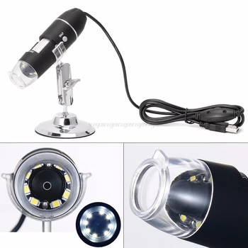 1600X USB Digitālā Mikroskopa Kamera Endoskopu 8LED Lupa ar Metāla Statīvs 6 Stype, lai izvēlēties J21 19 Dropship