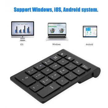 Melna Tastatūra 22 Atslēgas, MIni Numpad Bluetooth Burtciparu Tastatūra Atbalsta Windows iOS, Android Sistēma ar Pavisam Jaunu