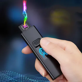 Jauns USB Vieglāks Pretvēja Dubultā Loka piepīpētāja pirkstu Nospiedumu Sensoru Metāla Lādējamu Elektronisko Šķiltavas Radošo Dāvanu
