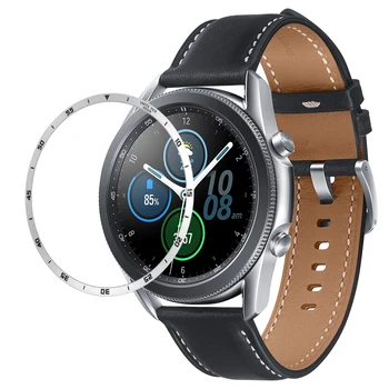 Samsung Galaxy Watch3 41mm/45mm Bezel Gredzenu Līmi malas uz Lietu Nerūsējošā Tērauda Smart skatīties piederumi Rāmja Aizsargs