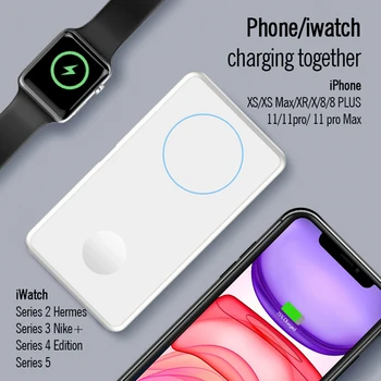 2 in 1-Bezvadu Lādētāju 15W Fast charger Samsung iPhone 12 Tālruņu lādētāju iWatch 2 3 4 5 lādētāju airpods