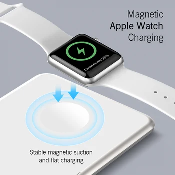 2 in 1-Bezvadu Lādētāju 15W Fast charger Samsung iPhone 12 Tālruņu lādētāju iWatch 2 3 4 5 lādētāju airpods