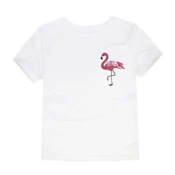 Meitenes Flamingo Karikatūra 3D T Krekli Bērniem, Bērnu Topi, t-veida, Bērnu T-krekli Zēniem Īsās Vasaras T Krekli, 12 krāsas noliktavā