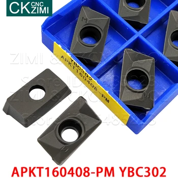 APKT APKT160408-PM YBC301 APKT160408-PM YBC302 Karbīda ieliktņiem, frēzēšanas Ievieto darbarīki CNC maināmas, pārvietojamas starplikas Metāla virpu instrumentu tērauda