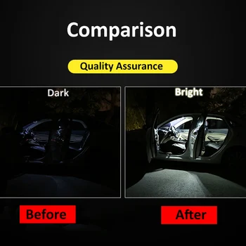 13 Gab Automašīnu Balts Interjers LED Spuldzes Iepakojuma Komplekts 2009 2010 2011. -. Gadam Jaguar XF Kartes Dome Licence Lampas, Auto Piederumi
