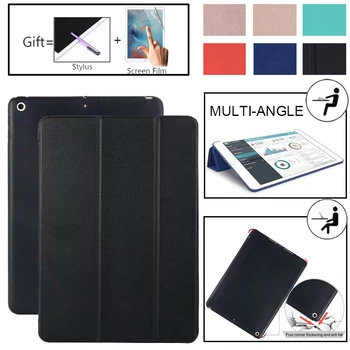 Silikona Case For Tablet iPad Mini 5 4 3 2 PU Leather Flip Smart Coque Lietā par Ipad 6 Gaisa 2 3 iPad 9.7 10.2 2019 Pro 10.5 11
