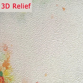Foto Tapetes 3D Cute Karikatūra Ģeometriskā Kalnu Mežu Balona Sienas Bērnu Guļamistaba Fonā Sienas Gleznojums, Freskas, 3D
