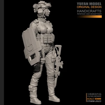 YUFan Modelis 1/35 Sveķu Komplektus Mūsdienu sieviešu karavīrs Sevis samontēt YFWW35-2023