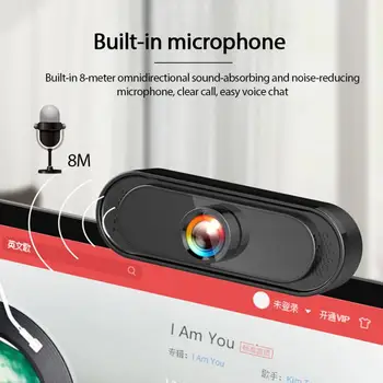 1080P HD Webcam Web Kamera iebūvētā Trokšņu Mazināšanas Mikrofona 30 ° Skata Leņķi Webcam Camara Web Cam, Lai Klēpjdators, Desktop