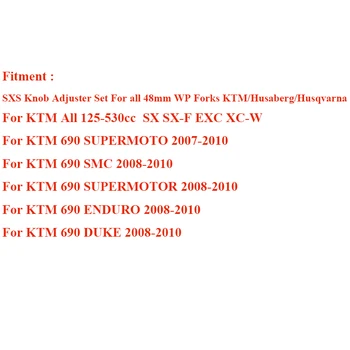 48mm Dakša, Amortizators, Rokturi Regulētājs Skrūve par KTM EXC SXF SX SX-F XC-W XCW 125 250 300 350 450 525 530 2020 2019 2018 2017
