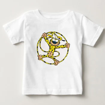 Sur la piste du Marsupilami Iespiests T-krekls piedzīvojumu piedzīvojumu mežā apģērbs vasaras īsām piedurknēm Zēnu T-Krekls bērnu meitene audums