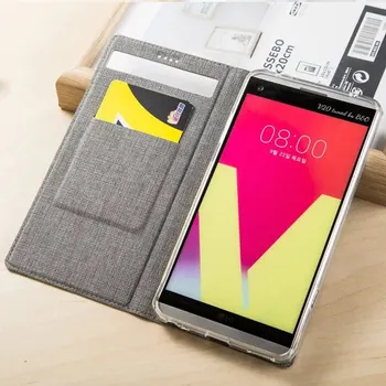 Automātiskā Magnēts Āda Flip Case For LG V20 Segtu Skatīt Windows Miega Funkciju Telefonu Gadījumā Par LG V20 TPU Mīksto Telefonu Gadījumā
