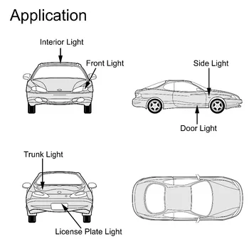 AGLINT 10PCS Auto Rezerves LED Spuldzes T10 194 5W5 501 LED Autostāvvieta Gaismas Licences Plāksnes Gaismas Likvidēšana Gaismas Balta 12V