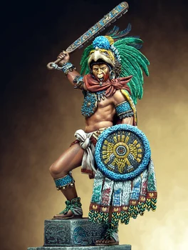 Jaunu Nesamontēti 1/24 75mm seno Montezuma cilvēks Knight 75mm Sveķu Komplekts DIY attēls Unpainted sveķu modelis