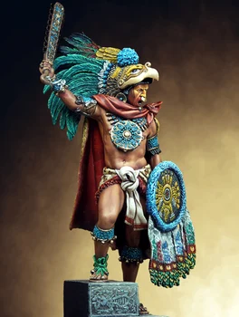 Jaunu Nesamontēti 1/24 75mm seno Montezuma cilvēks Knight 75mm Sveķu Komplekts DIY attēls Unpainted sveķu modelis