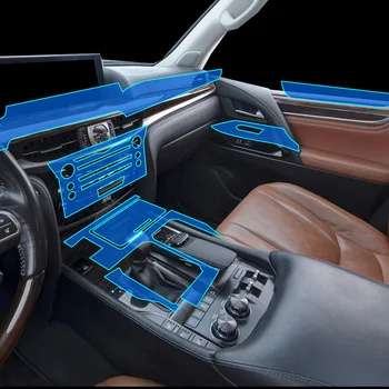 Uzlīmes Par Lexus caurspīdīgs Aizsardzības TPU Plēves uzlīmes Lexus LX570 2019 Konsoles Gear Auto stils aksesuāri