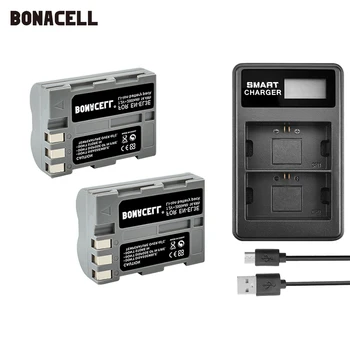Bonacell 2000mAh EN-EL3e LV EL3e EL3a ENEL3e Akumulators+Akumulatora LCD Duālais Lādētājs Nikon D300S D300 D200 D100 D700 D80 D70S L70