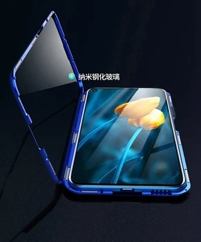 Rūdīta Stikla Phone Gadījumā Xiaomi Mi 10T Pro Screen Protector for Xiomi Mi 10T Pārsegu Krāsas Magnētiskā Metāla Būtiska Shell