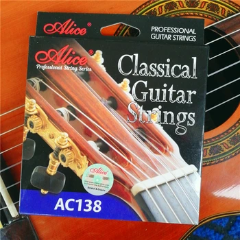 Alise AC138 klasiskās ģitāras stīgu komplekts importēti kristāla neilona gaismas stīgu sudraba pārklājumu H85/15 bronzas automātiskā ietin string