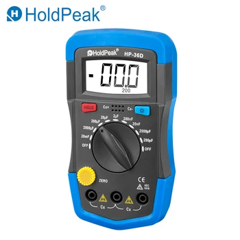 HoldPeak HP-36D Rokas capacimetro Digitālais Kapacitātes Mērītājs testeri 1999 skaita Kondensatoru, elektronisko diagnostikas instrumentu Apgaismojums