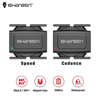 SHANREN Sensoru, Ātruma Sensoru Bluetooth & ANT+ Bezvadu Velosipēdu Sensoru Velosipēda Sensoru, lai Velosipēds Datoru, Android, IOS Viegli Uzstādīt
