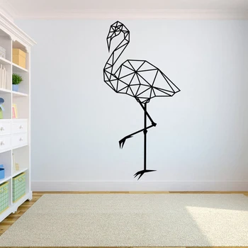 Flamingo Anotācija Daudzstūru sienas uzlīmes Dzīvnieku Ģeometriskā Art Sienas uzlīmes, Home Interjera Dizains Office Home Decoration G779