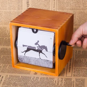 24 Kadri masīvkoka Lapu Pāršķiršanai Vizuālo Ilūziju, Video Atskaņotājs DIY Modeļu Veidošanas komplekti - Darbojas Zirgu