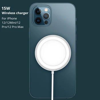 Fivetech 15W Ātri Magnētisko Bezvadu Lādētājs iPhone 12 Pro Max Qi Ātrās Uzlādes Pad iPhone 12Pro/12 Mini/12 Magsafe Doks