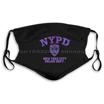 NYPD PELĒKS TUMŠI LOGO EMBLĒMA ŅUJORKAS POLICIJAS DEPARTAMENTS Vīriešiem Sievietēm Unisex Modes maska Smieklīgi Atdzist no Augšas Tee White;