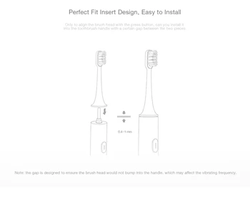 Oriģināls Xiaomi Mijia Smart akustiskā, elektriskā zobu suka galvas Mini Tīru Galvas 3pcs jaunas ielidošanas