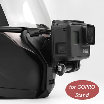 Motociklu Ķiveres Zoda Stand Mount Holder par GoPro Hero 8 7 6 5 4 3 Xiaomi Yi Action Sportu Kameras Pilnu Sejas Turētājs Piederumi