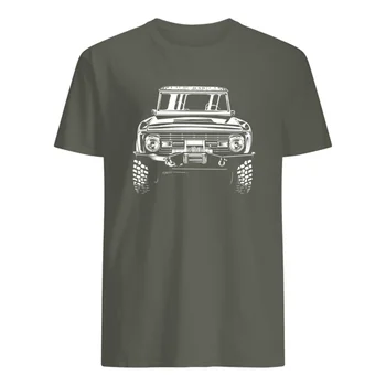 1966 74 Bronco Sporta Automašīnu 4X4 Tshirt Vīriešu T Krekls Militāro Zaļa