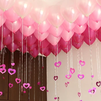 100gab Sirds Kartes Lāzera Balonu Kulons Kāzu Laulību Istabā Balonu Piederumi Apdares Valentine 's Day Zelta, Sudraba Lente