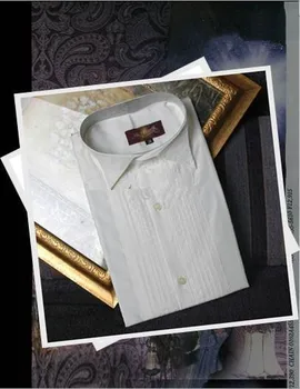 Vīriešu Sniegumu Krekla Krokas pusmūža Pieaugušo Kora Sniegums Apģērbu Posmā Balta garām piedurknēm tauriņu Krekls
