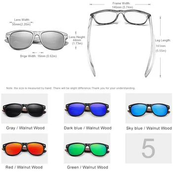 KINGSEVEN 2019 Black Walnut Saulesbrilles Koka Polarizētās Saulesbrilles, Vīriešu UV Aizsardzības Brilles Ar Koka Kaste Oculos de sol