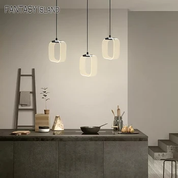 Radošā akrila led lustras griestu lampas dzīvojamā istabā, virtuvē personības guļamistaba gaismas luksusa modelis telpā karājas gaismas