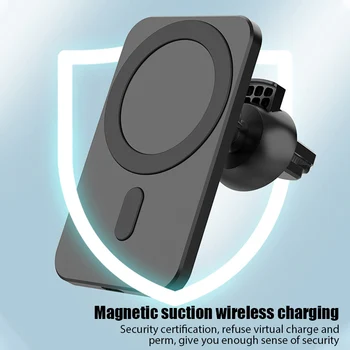 15W Bezvadu Lādētājs iPhone 12 Auto Magnētiskas Uzlādes Turētājs iPhone 12 Pro Max Magnētiskais Turētājs Bezvadu Lādētāju Stāvēt