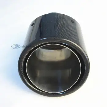 1gb auto izplūdes cauruli, kas pārveidota par 105 mm, 115 mm Liela diametra sprauslu spilgti cawide ovāls oglekļa šķiedras auto izplūdes muffler