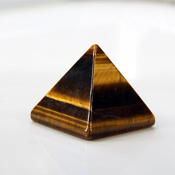 Līdz. tiger eye kristāla kvarcu Iegravēts 30mm Piramīdas Cirsts Akmens, Čakra-Akmeņiem Dziedināšanas Reiki