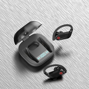 HBQ Q62 TWS 5.0 Bluetooth Taisnība, Bezvadu Austiņām Ausu Āķi Sporta Earbuds 950mah gadījumā Ūdensizturīgs auss āķis Austiņas