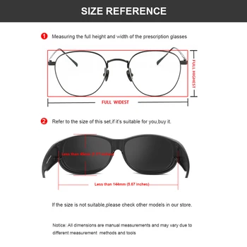 POLARSNOW Zīmola Ovālas formas Saulesbrilles Polarizētās Brilles, kas Atbilstu Vairāk nekā Recepšu Brilles UV400 Toņos, kas Aptver Tuvredzība, Optisko Briļļu