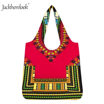Jackherelook 2gab Meitene Vintage Āfrikas Drukāt Piknika Soma Sieviešu Afro Cilts Dizaina Augļu Pārtikas Tote Maisiņš Dāma Gadījuma Shopper Soma