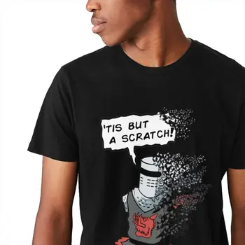 Cilvēka T Krekls Monty Python Melnais Bruņinieks Tis Bet Nulles Miesas Brūces Kokvilnas Smieklīgi O-veida kakla Karikatūra Izdrukāt La Camiseta
